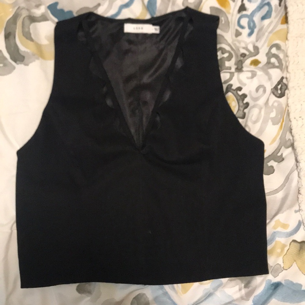 Lush Black Crop Top